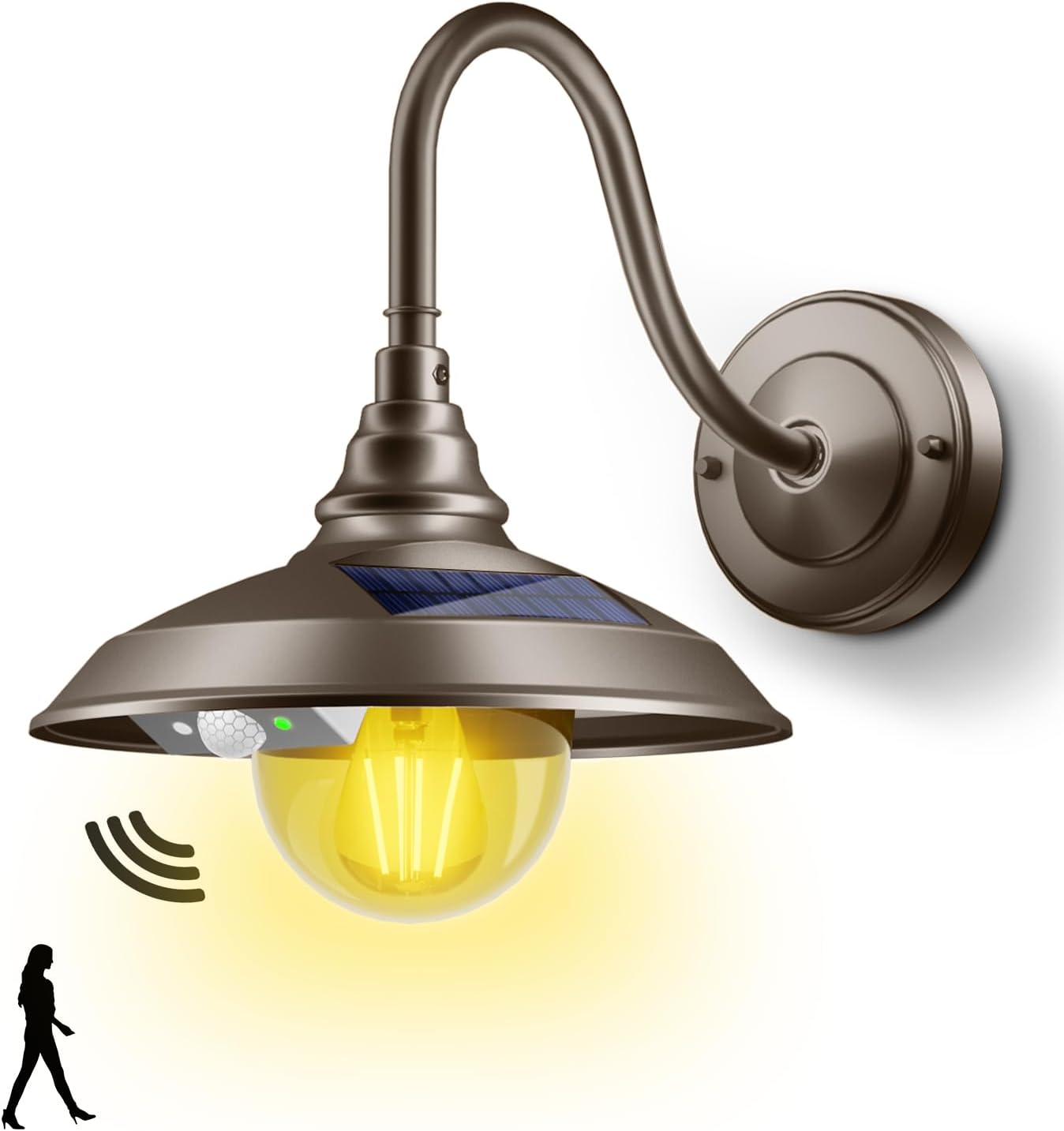 SIEDiNLAR Solar Barn Light with Remote & Motion Sensor Features