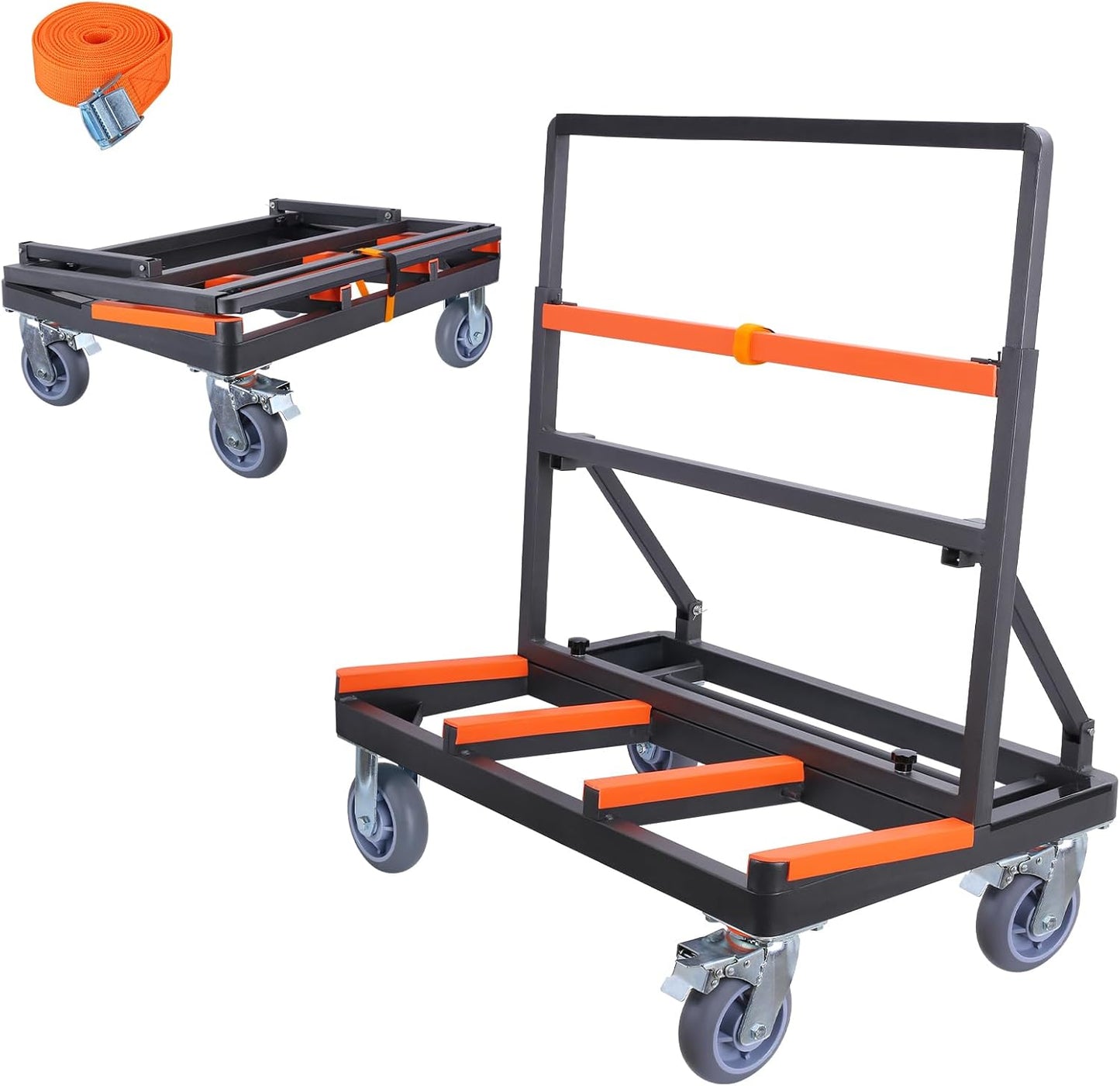 Heavy Duty Folding Drywall Dolly with 2200 lbs Load Capacity