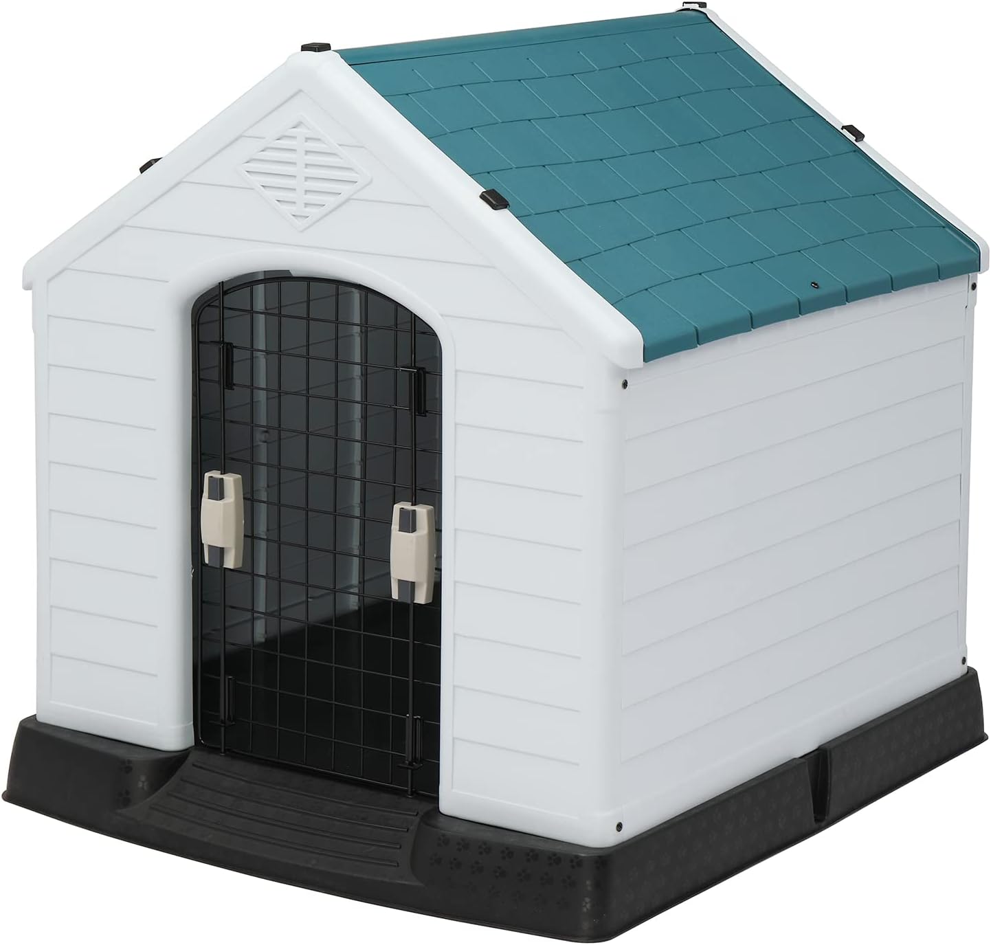 Bonnlo Plastic Dog House for Small Medium Dogs, Durable & Weatherproof