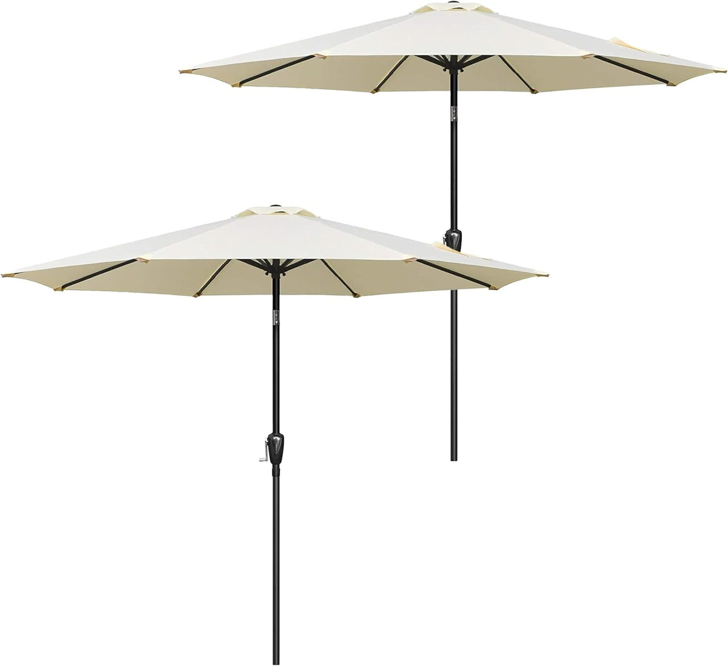 9FT Outdoor Patio Umbrella with Push Button Tilt and Crank