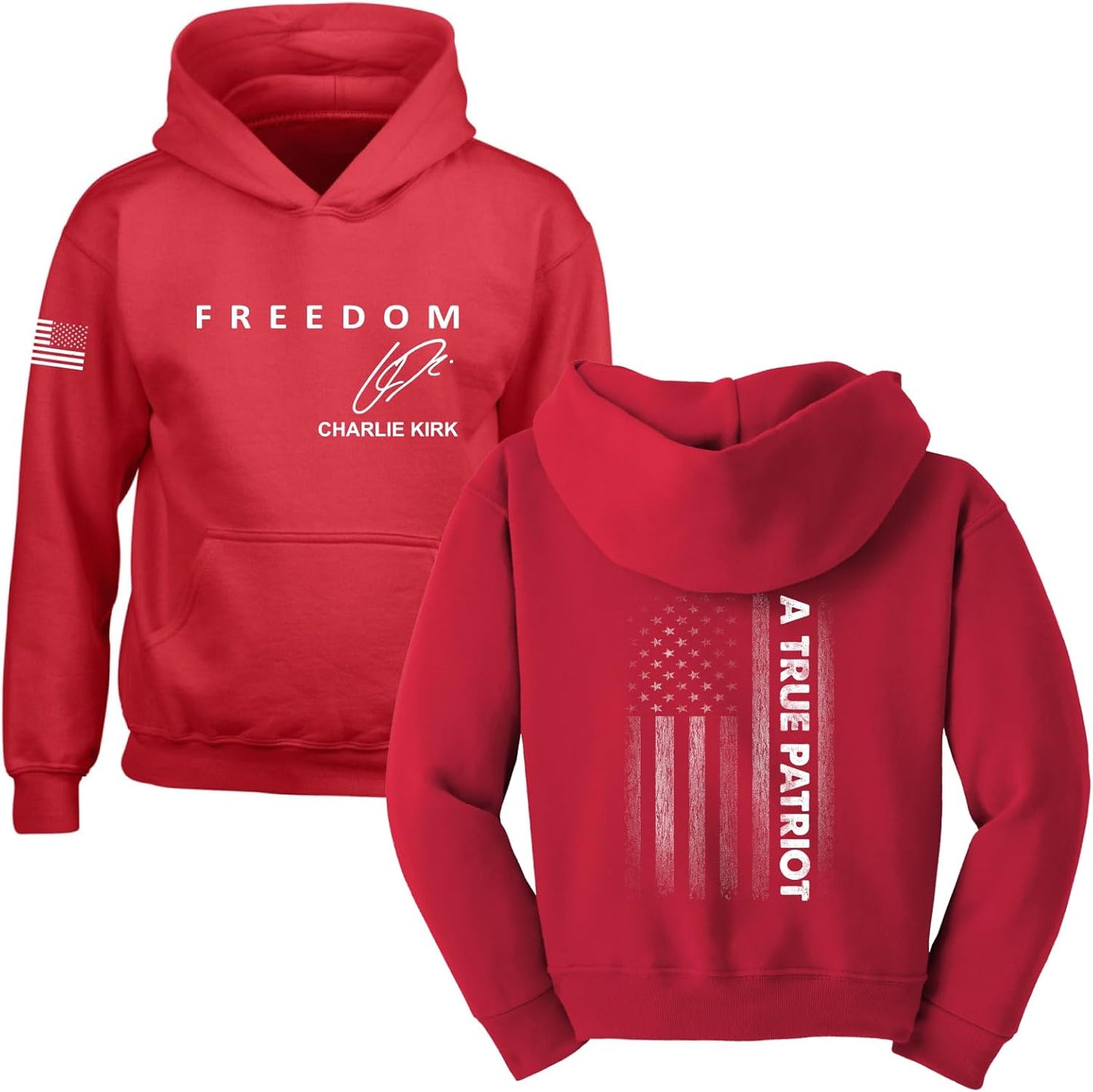 Freedom God Family Patriotism Shirt for Men in Red White Blue