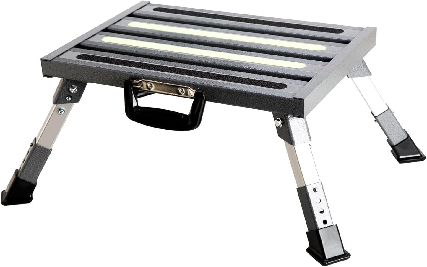 Adjustable Aluminum RV Steps with Non-Slip Rubber Feet for Safety