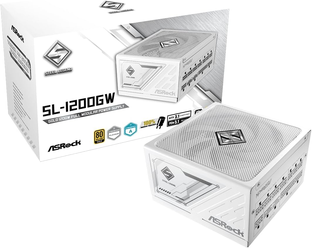 ASRock Steel Legend SL-1200GW 1200W Power Supply for Gamers