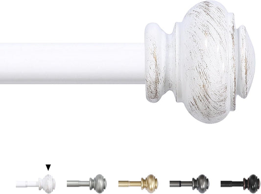 Adjustable Decorative Curtain Rods for Windows 16.2 to 121.8 in