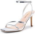 Womens High Stilettos Heels Open Toe Square Sandals - Sleek 3.15in out