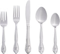 Rose Monogrammed 46-Piece Flatware Set L - Full Service for Eight