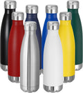 VEGOND 17oz Stainless Steel Water Bottles Bulk - Insulated 8 Pack