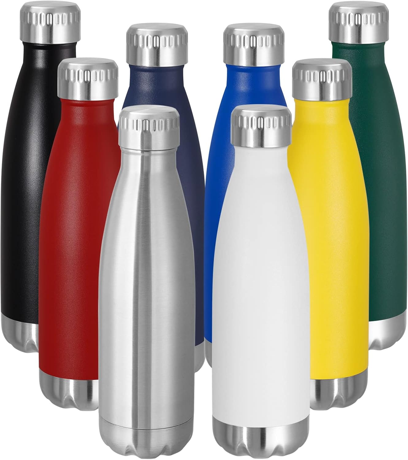 VEGOND 17oz Stainless Steel Water Bottles for Sports and Travel