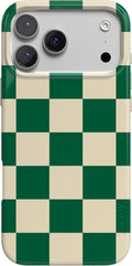 iPhone 17 Pro Case Fit Check Green Checkerboard - Slim MagSafe