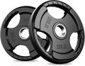 RitFit 45 lb Olympic Rubber Grip Plate Pair - Durable Home Weights