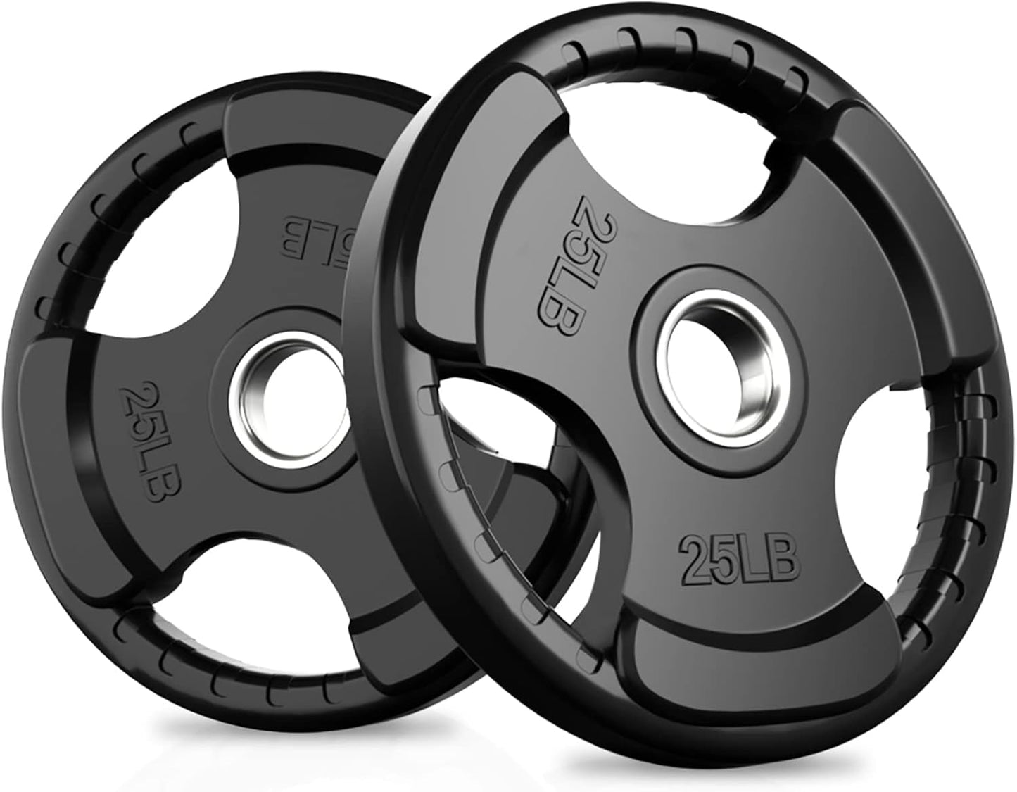 RitFit Olympic Rubber Grip Plates for Weightlifting and Strength