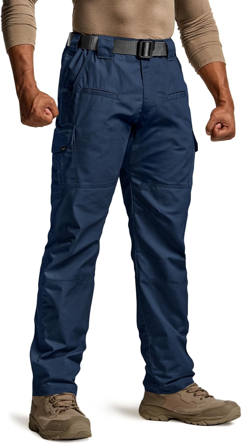 CQR Men's Tactical Pants: Lightweight Water Resistant Cargo Pants