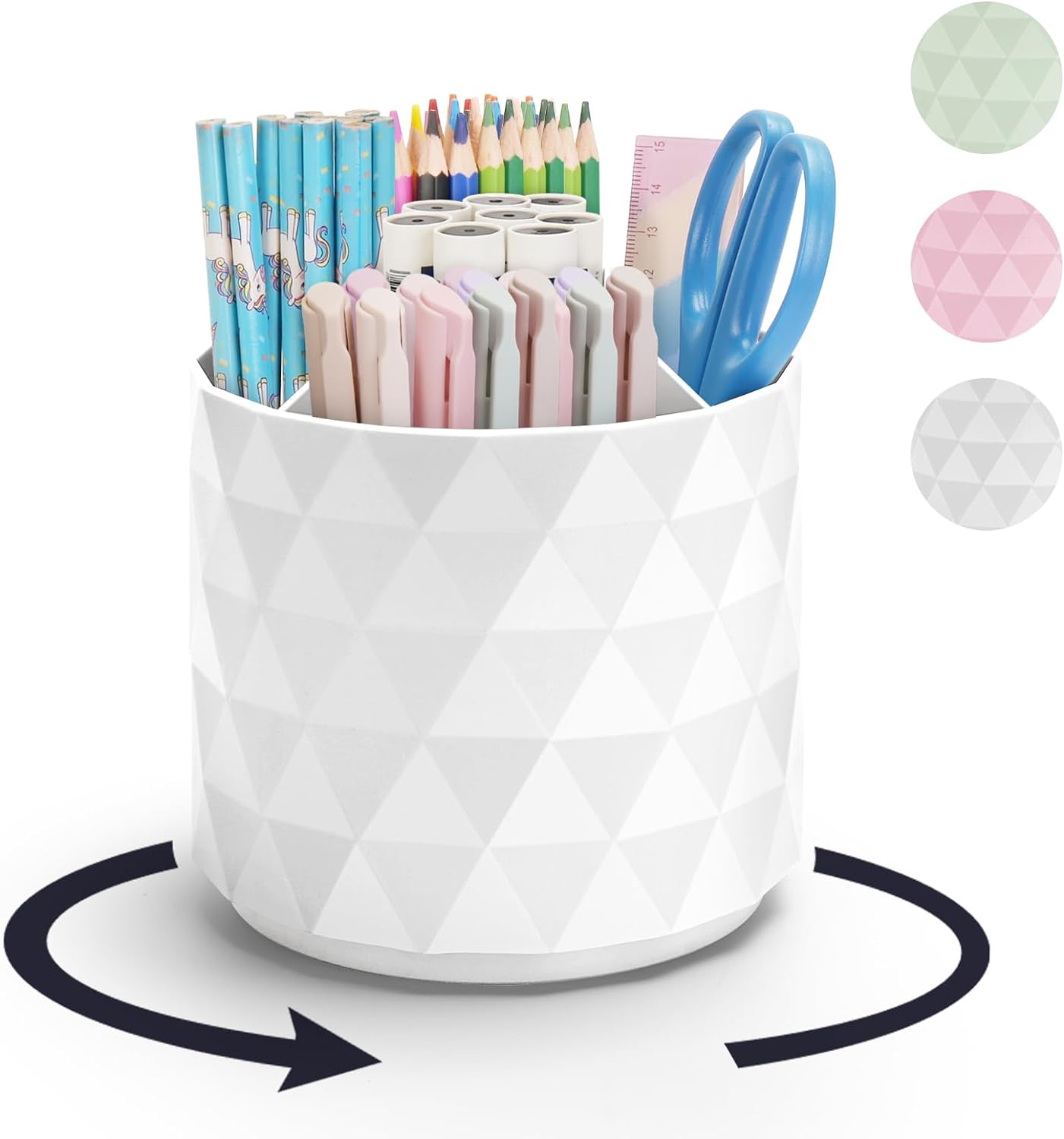 360 Rotating Diamond Desk Organizer - Space-saving Chic