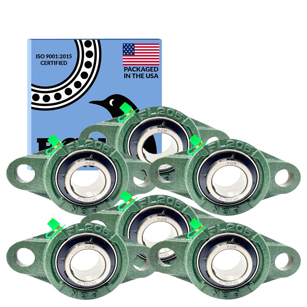 PGN UCFL205-16 Pillow Block Bearing - Durable Chrome Steel Bearings