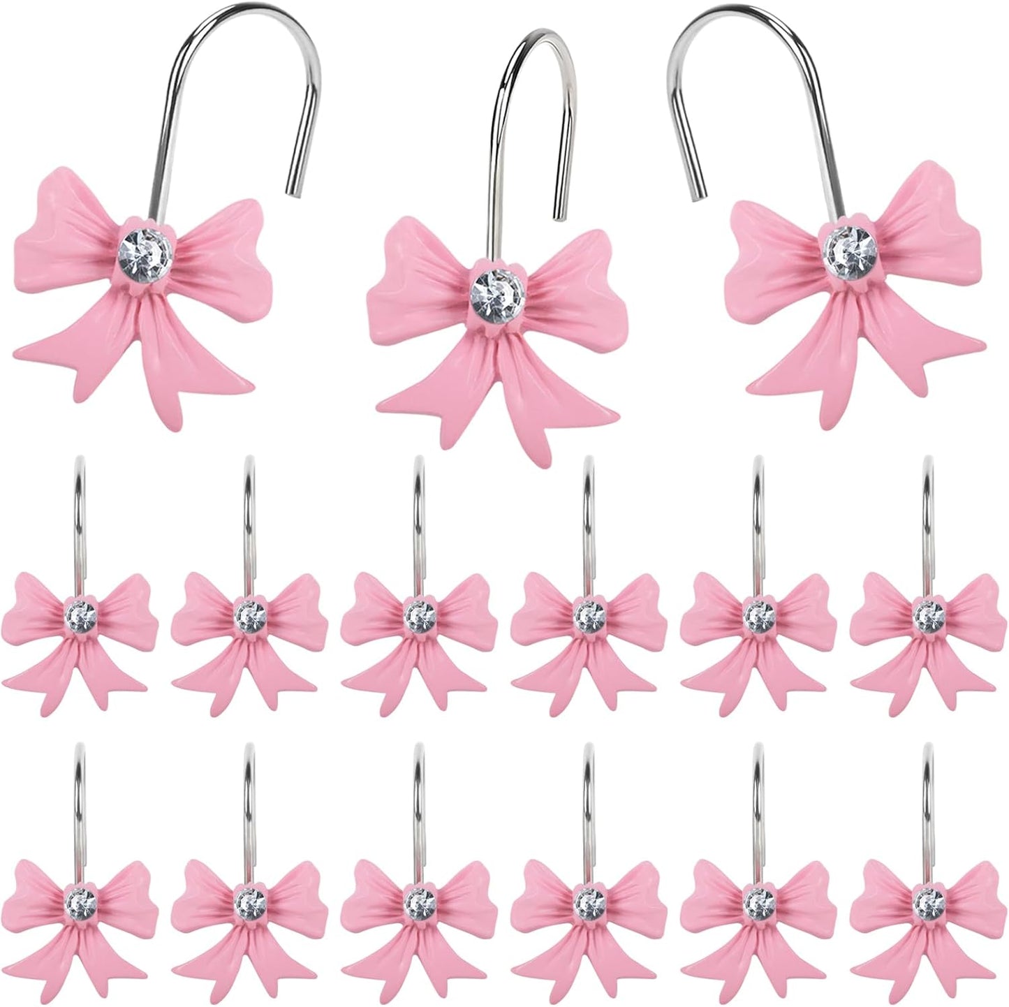 Rust-Proof Stainless Shower Hooks for Chic Decor