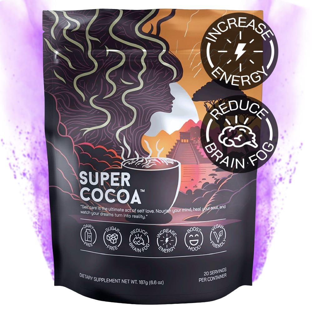 Super Cocoa Coffee Alternative Hot Chocolate Mix for Focus