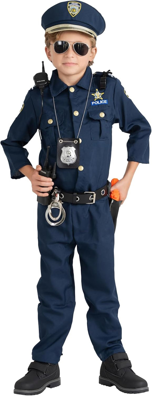Realistic Kids Police Costume for Dress Up Fun and Halloween