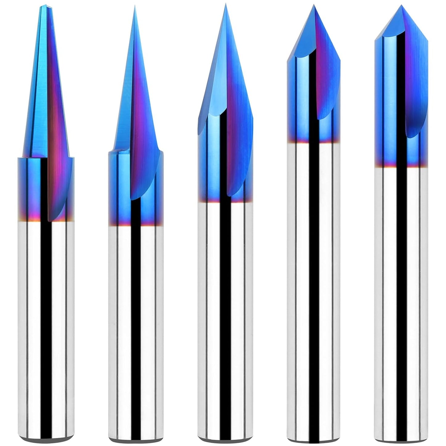 5PCS CNC Wood Carving Router Bits Set for Precision Crafting
