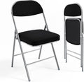 VINGLI Folding Chairs with Padded Seat & Backrest - Corduroy Comfort