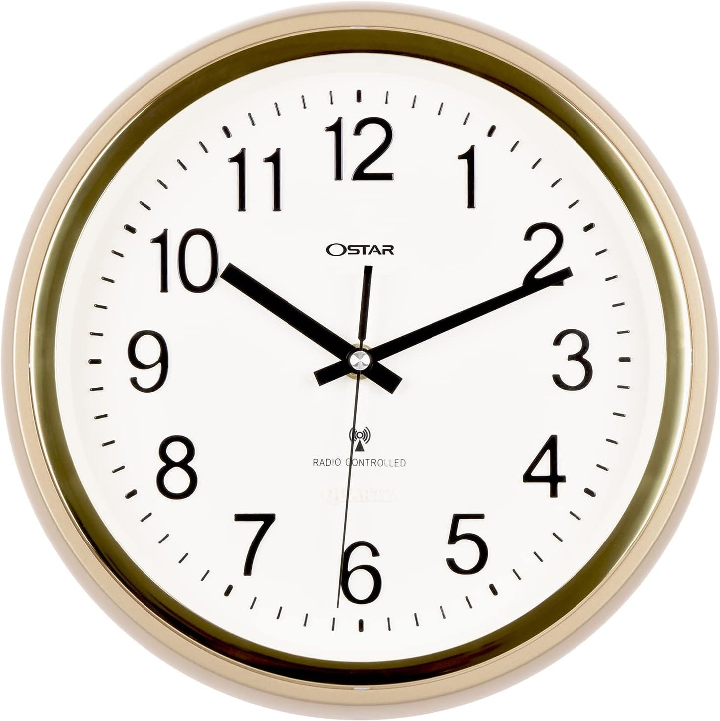 OSTAR Atomic Wall Clock - 11 Inch Round Battery Operated Design