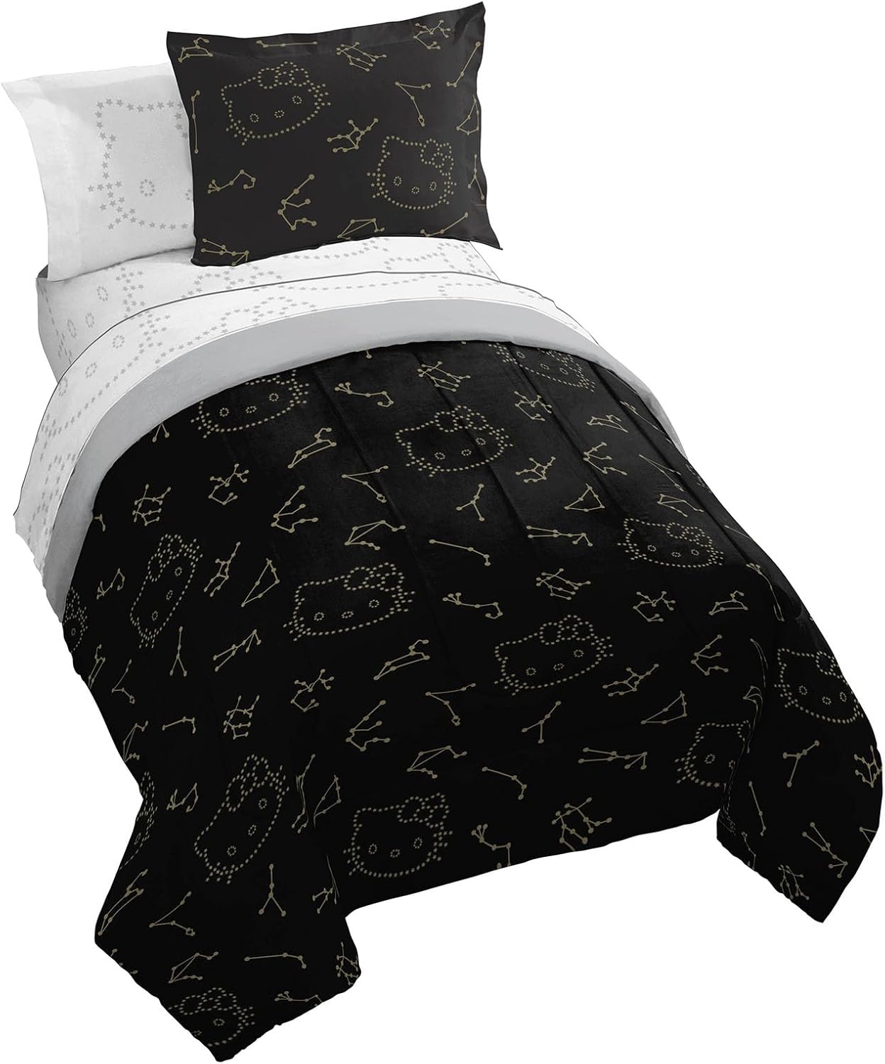 Hello Kitty Stars Twin Comforter Set - Fun Bedding for Kids
