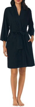 Nautica Womens Soft Robe - Lightweight Above Knee Sleepwear