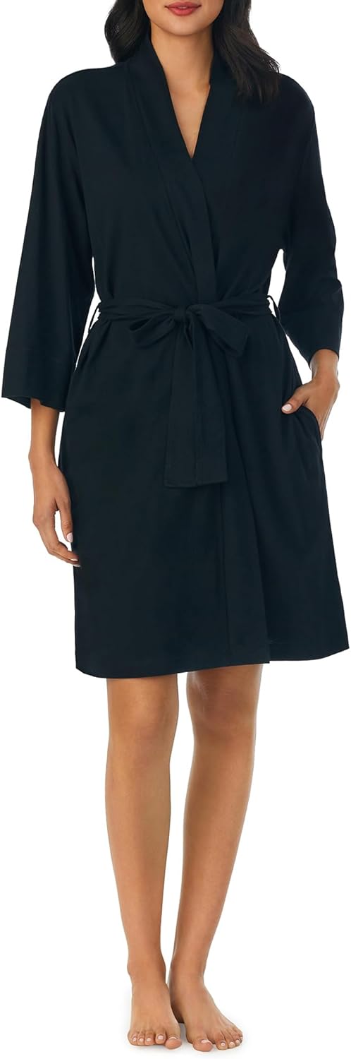Nautica Womens Soft Robe - Lightweight Above Knee Sleepwear