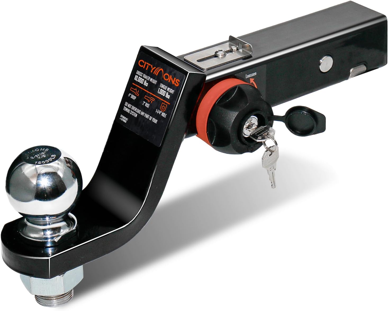 Endo-Hitch Trailer Ball Mount with Anti-Rattle Design for Towing