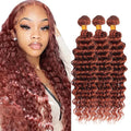 16 18 20 in Copper Human Hair Bundles Deep Wave Color 33 - Rich