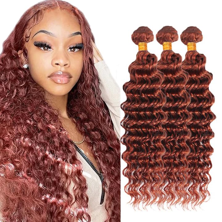 16 18 20 Inch Copper Human Hair Bundles for Gorgeous Styles