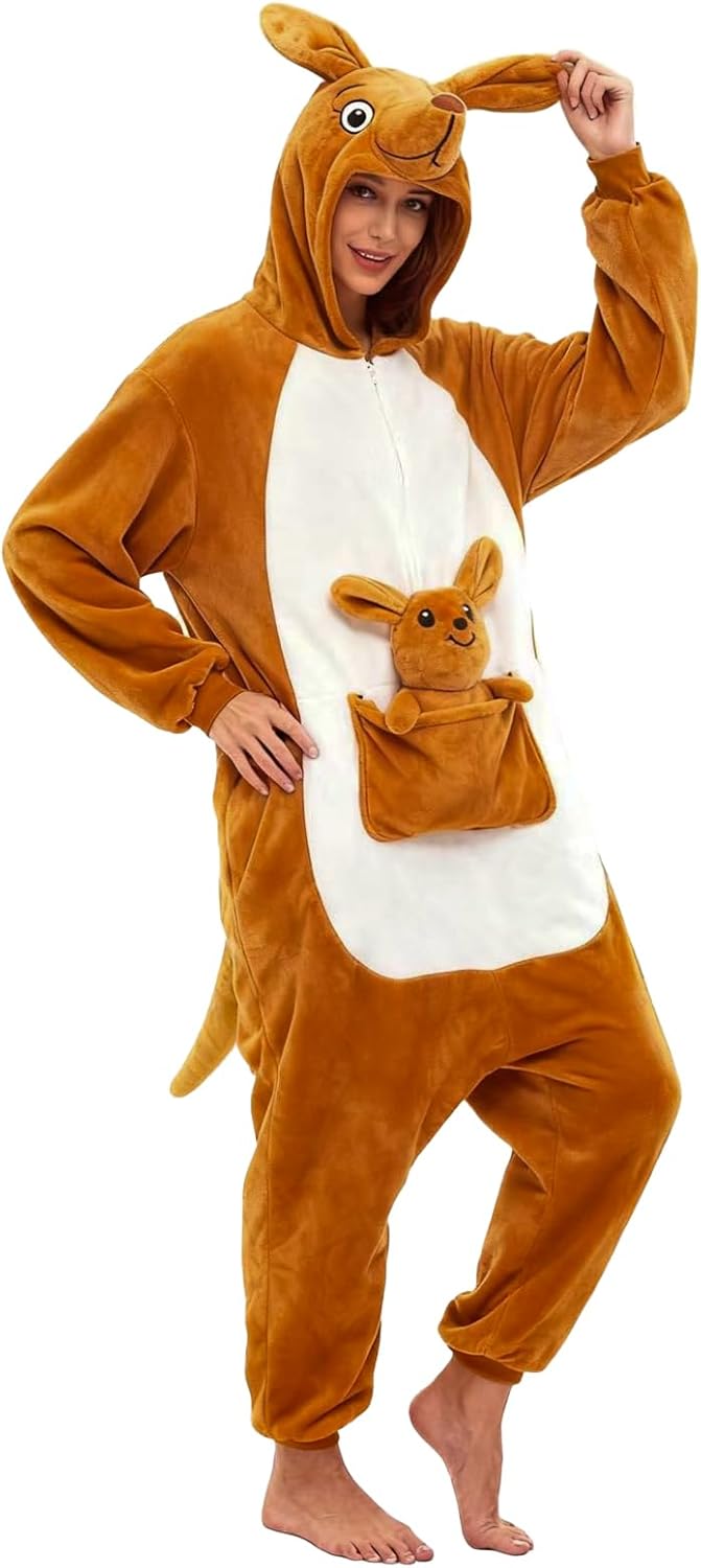 Unisex Adult Animal Onesie Pajamas for Cozy Halloween Fun