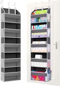 Over The Door Storage Organizer with 5 Pockets and 10 Mesh Side
