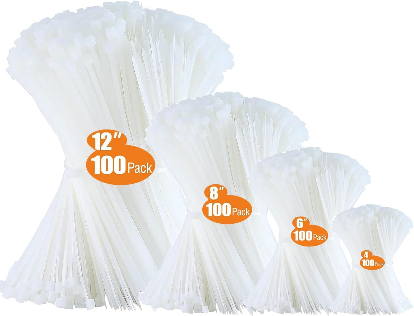 400-Pack UV Resistant Zip Ties for Ultimate Cord Management