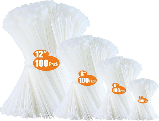 400-Pack UV Resistant Zip Ties for Ultimate Cord Management
