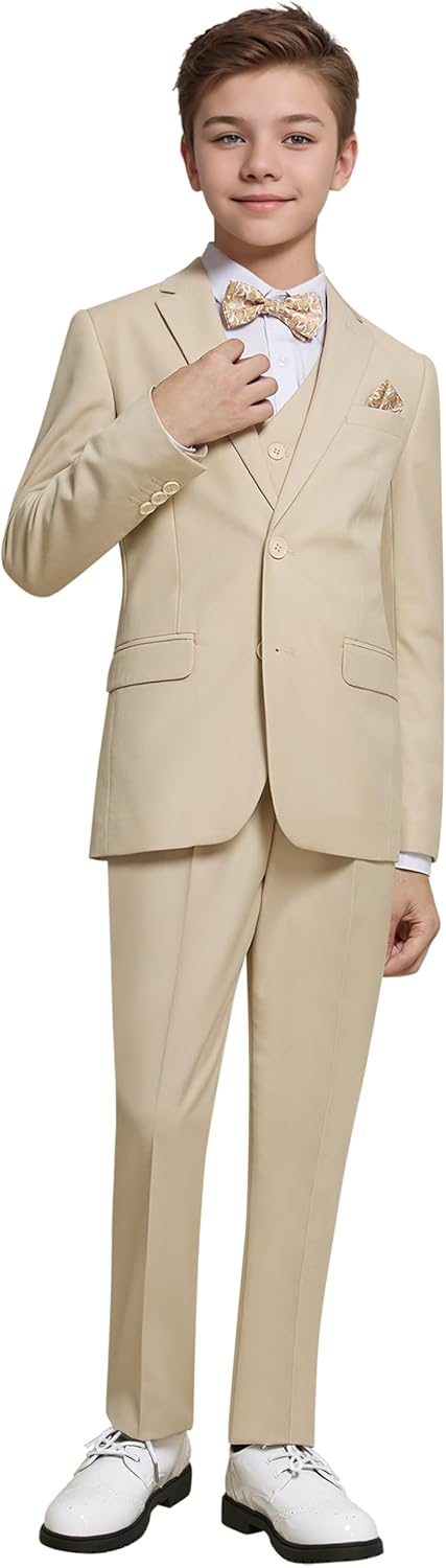 Boys Suit Set Modern Fit Adjustable Waist for All Occasions