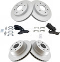 TRQ Front & Rear Metallic Disc Brake Pads & G-Coated Rotor Kit