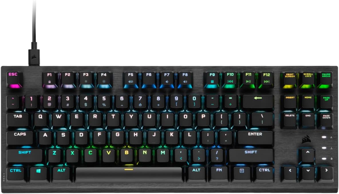 CORSAIR K60 RGB TKL Gaming Keyboard - OPX Switches - Polycarbonate Keycaps