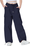 Rolanko Parachute Pants for Girls Y2K Cargo Trousers - Comfortable can