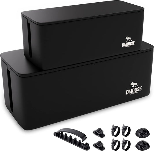DMoose Cable Organizer Box - Mess-Free Wires