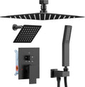 Shower Systems Shower Faucet Sets Matte Black Dual Rain Heads