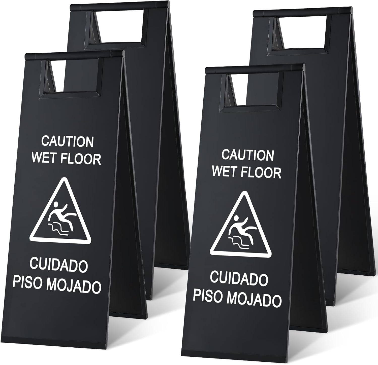 Stainless Steel Wet Floor Caution Sign Set for Safety Use