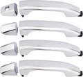 Exterior Door Handles w Gaskets Set Chrome for 2014-2020 Chevy GMC