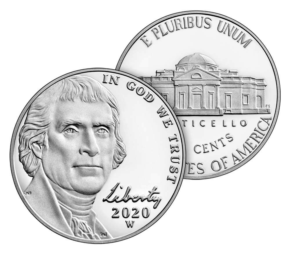 2020 W Jefferson Nickel Proof Coin - Special Edition Collectible