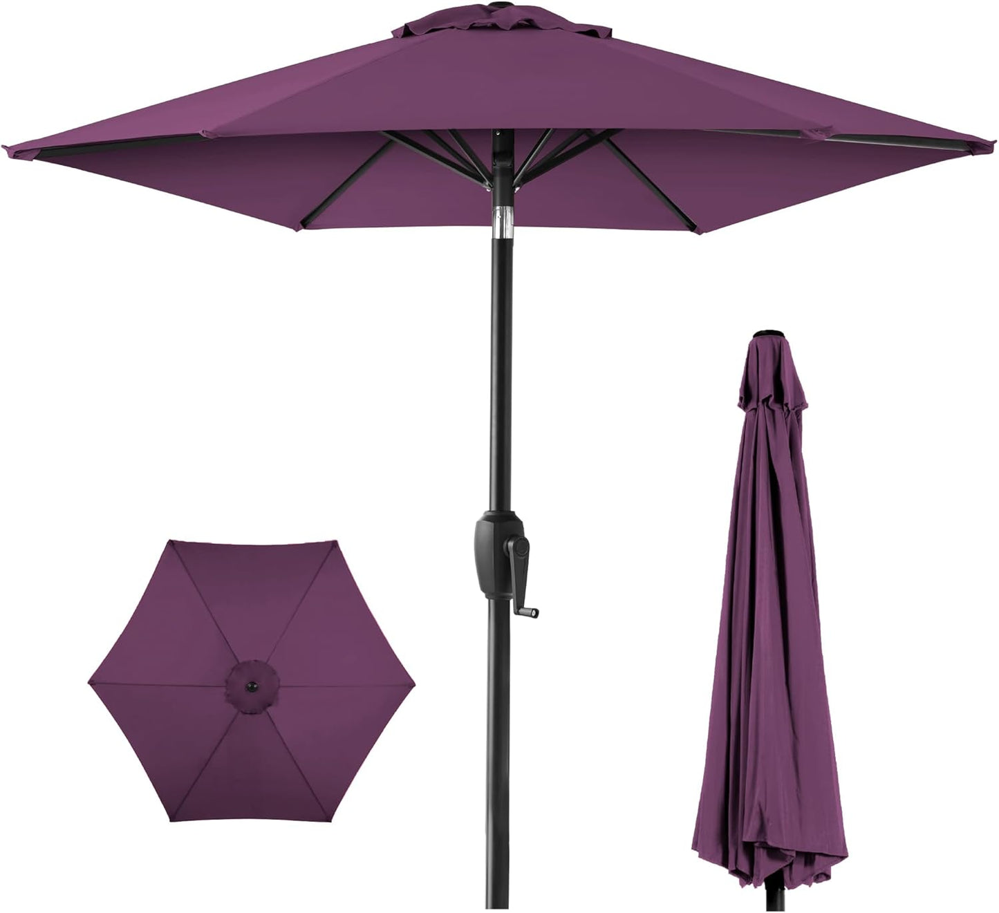 7.5ft Heavy-Duty Round Outdoor Market Table Umbrella - Amethyst