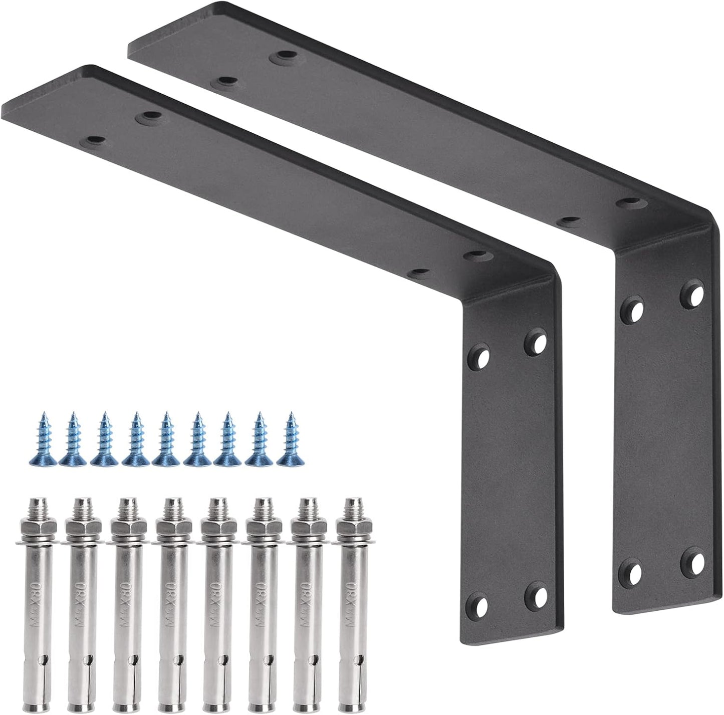 YUMORE Heavy Duty Shelf Brackets for Strong Support and Style