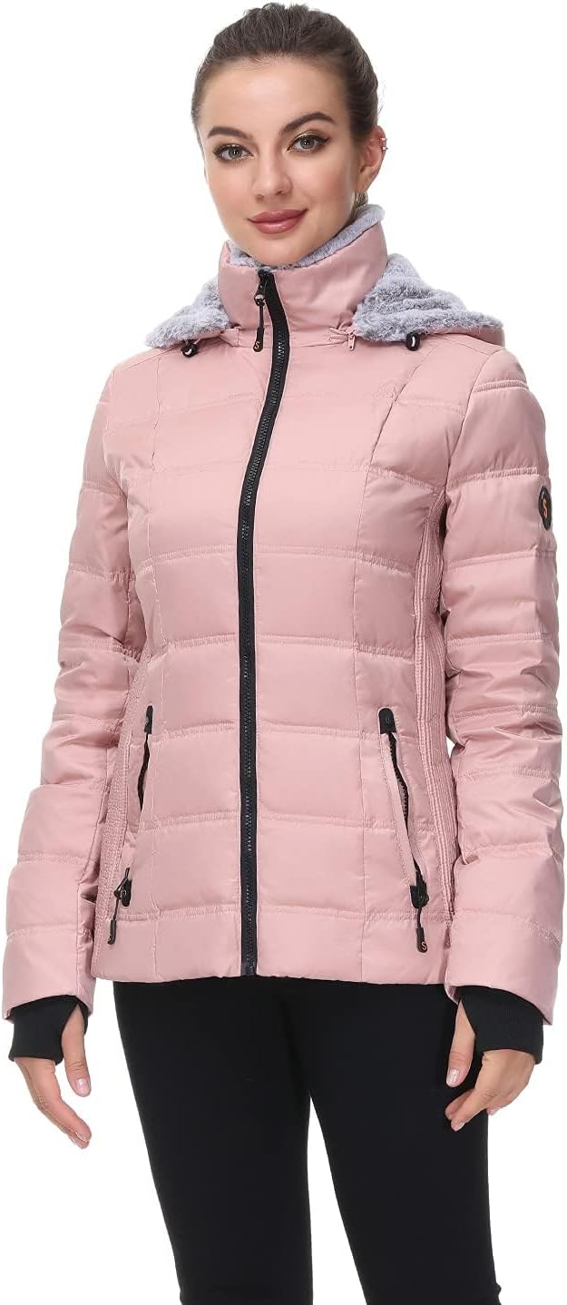 SLOW DOWN Women Down Puffer Jacket for Ultimate Winter Warmth