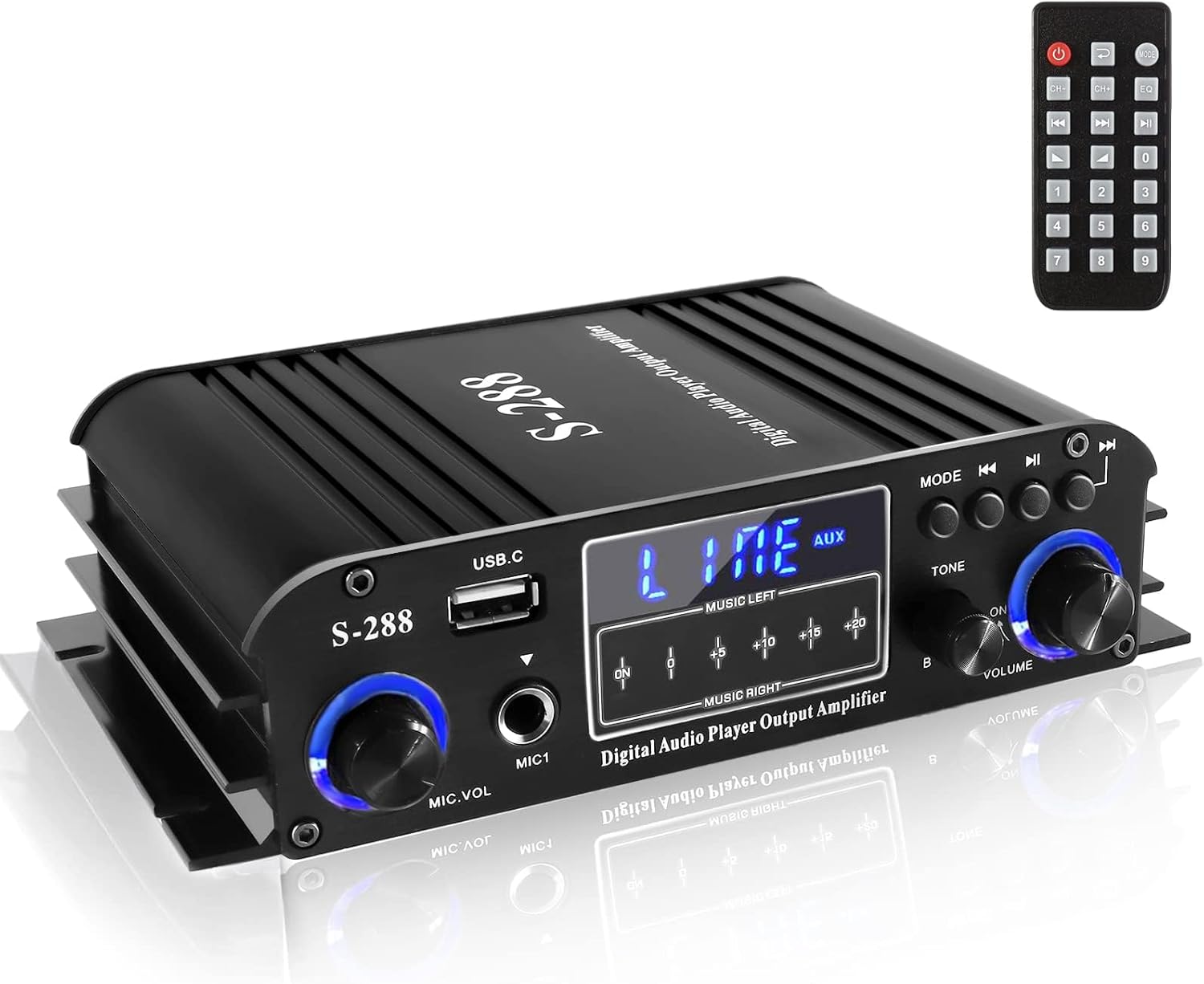 Romicta Bluetooth Stereo Amplifier: 50Wx4 HiFi Power