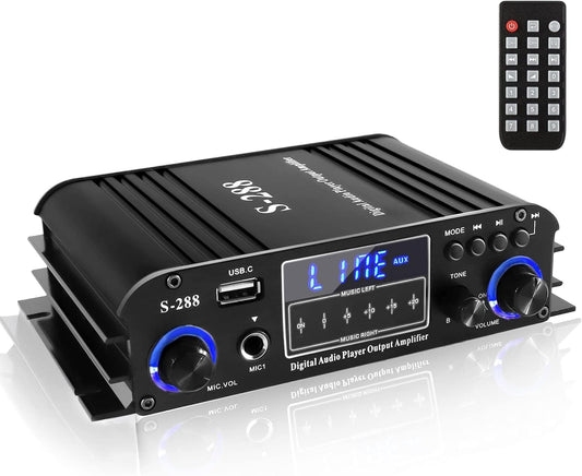 Romicta Bluetooth Stereo Amplifier: 50Wx4 HiFi Power