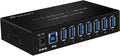 USB 3.0 Hub 7-Port Powered Hub - High-Speed Metal Mountable