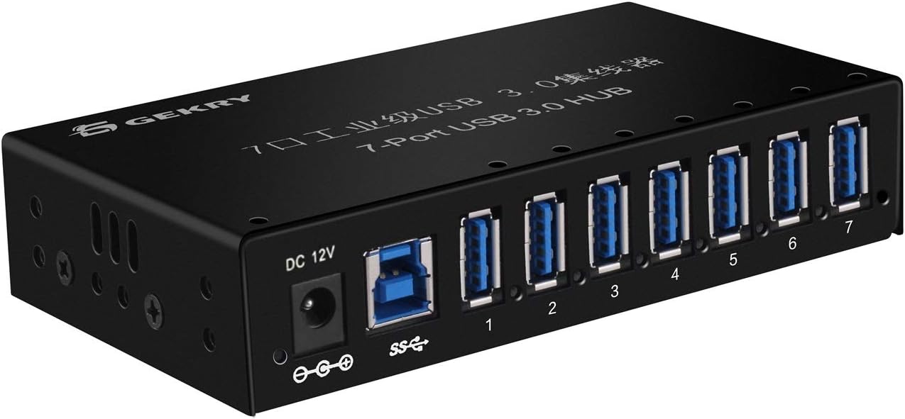 USB 3.0 Hub with 7 Ports and 36W Power Adapter for Devices